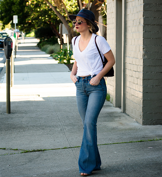 plain white jeans