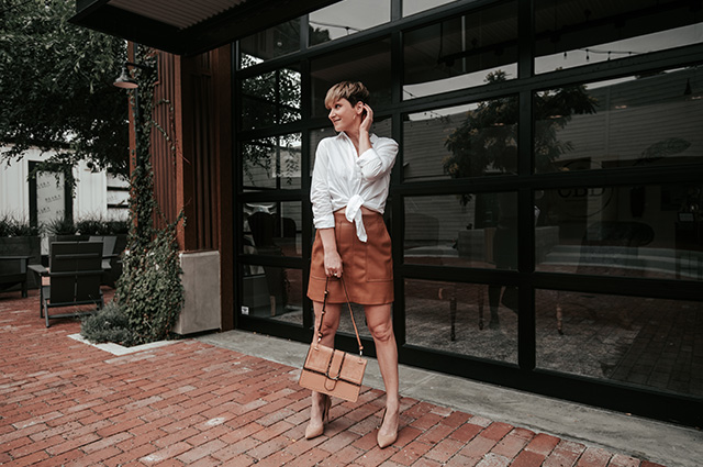3 Ways to Wear a Faux Leather Skirt · The RELM & Co